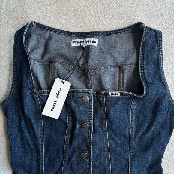 NWT Staud x Wrangler Denim Corset - Picture 2 of 2